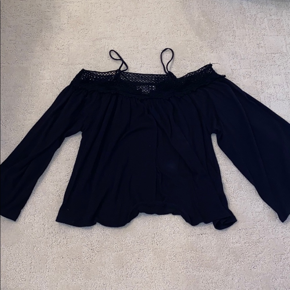 Off the shoulder black top